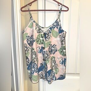 Amazon floral generic tank with adjustable straps| medium